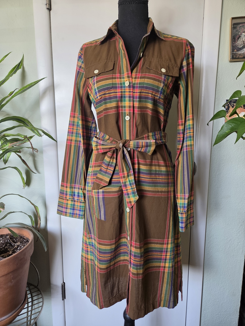 L.L. Bean Tie-Waist Shirt Dress